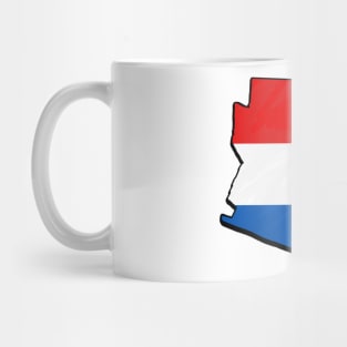 Red, White, and Blue Arizona Outline Mug